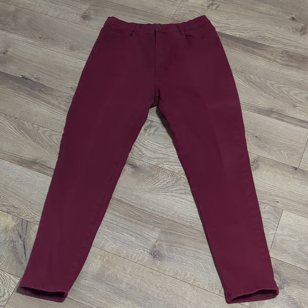 Vintage  JORDACHE women's burgundy jeans size 16